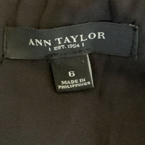 Ann Taylor Skirt Womens Size 6 Red Black Leopard Flounce Peplum Work Mini - Picture 8 of 9